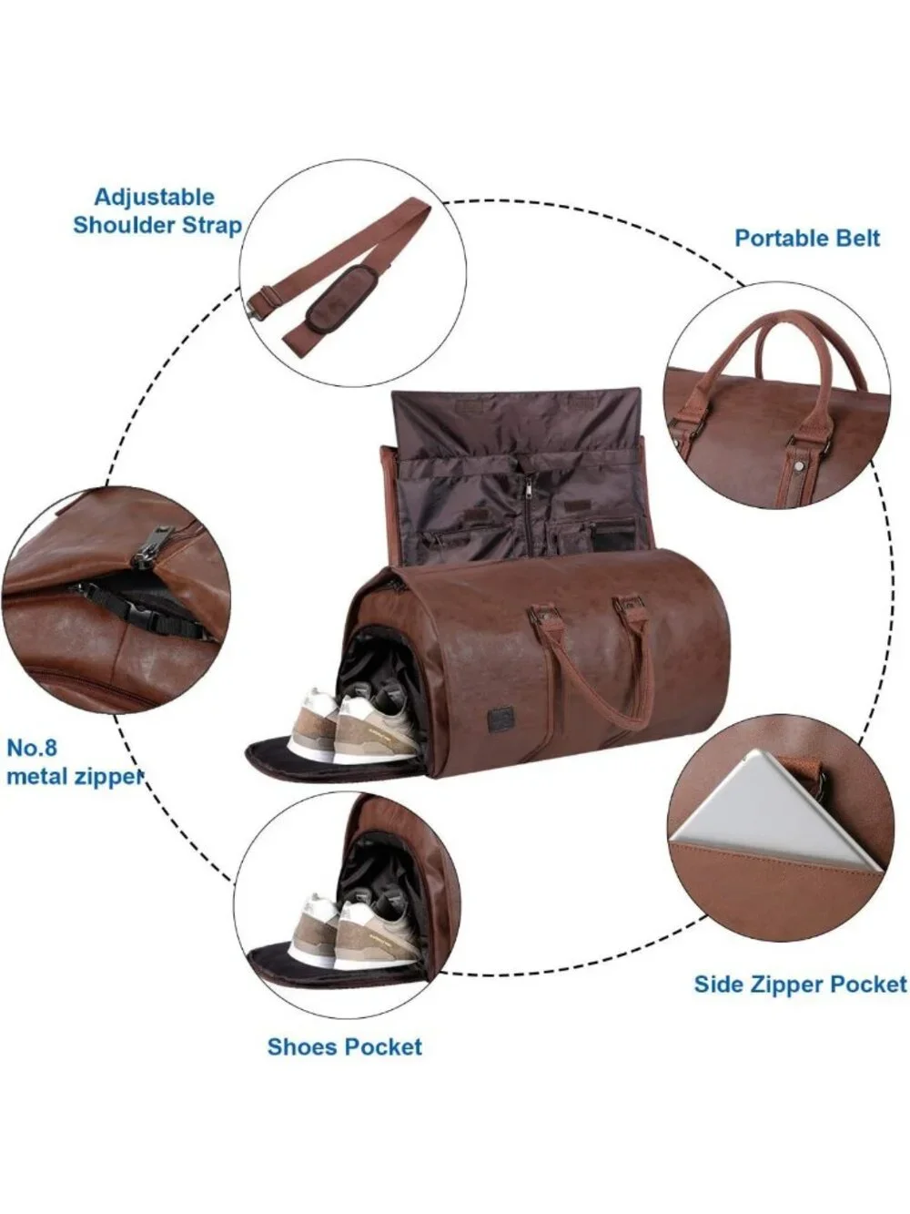 Convertible Travel Garment Bag & Duffel - 2-in-1 Carry-On for Business & Leisure